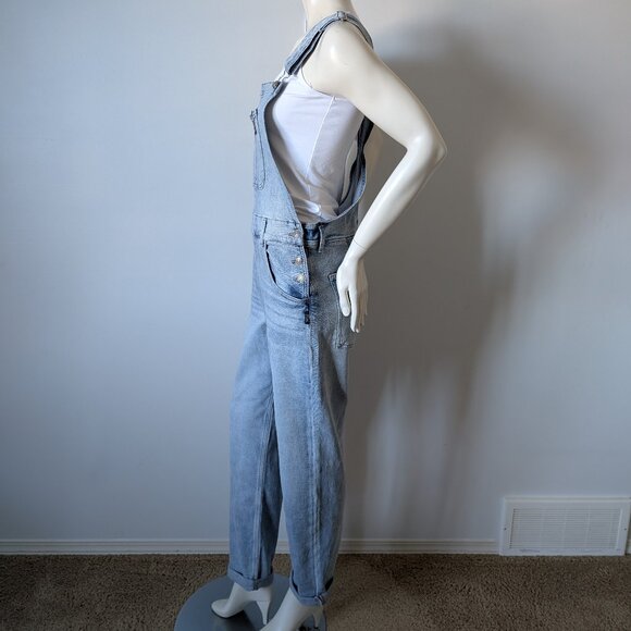 Silver Jeans - Baggy Straight Leg Denim Overalls - Size M/28 - NWT - Picture 6 of 8
